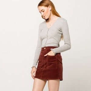 NWT Billabong Magic Touch Corduroy Mini Skirt